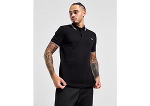 Fred Perry Twin Tipped Short Sleeve Polo Shirt Heren - Black- Heren