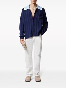 Versace Poloshirt met contrasterende kraag - Blauw