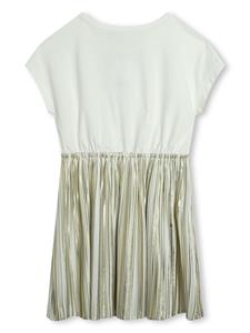 Michael Kors Kids Mini-jurk met korte mouwen en logoplakkaat - Wit