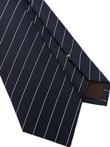 Canali striped silk tie - Blauw