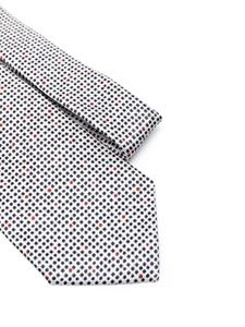 Canali patterned-jacquard silk tie - Wit