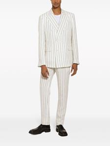 Dolce & Gabbana Linnen broek met krijtstreep - Wit