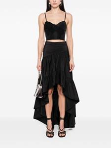 ERMANNO FIRENZE high-low tiered skirt - Zwart