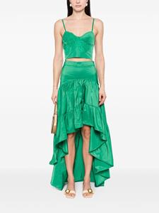 ERMANNO FIRENZE high-low tiered skirt - Groen