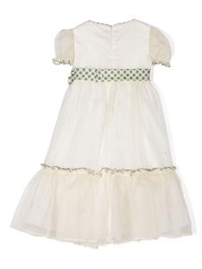 La Stupenderia polka-dot bow-detail dress - Beige
