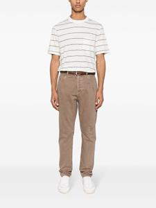 Brunello Cucinelli mid-rise ripped-detail straight-leg jeans - Bruin