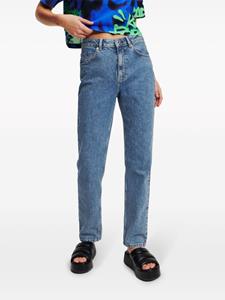 Karl Lagerfeld Jeans high-rise tapered jeans - Blauw
