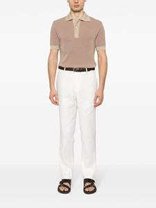 Lardini fine-knit cotton polo shirt - Beige