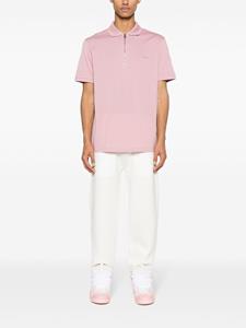 Moncler logo-embossed cotton polo shirt - Roze
