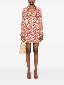 Rixo floral-print crepe mini dress - Rood