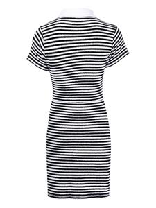 Charles Jeffrey Loverboy Wednesday stripe-print minidress - Wit