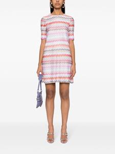 Missoni zigzag-woven mini dress - Wit