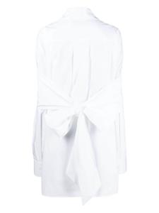 Kimhekim Katoenen blousejurk met gestrikte rug - Wit