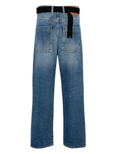 Plan C high-rise wide-leg jeans - Blauw