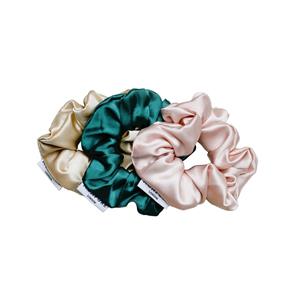 MONPURE London Style and Protect Silk Scrunchie Trio