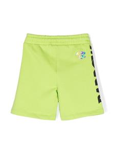 Barrow kids logo-print jersey shorts - Groen