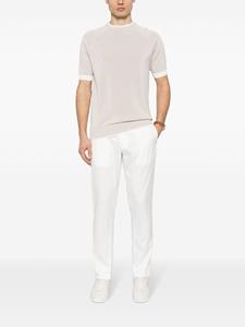 Eleventy twill tapered-leg trousers - Wit