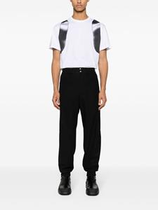 Alexander McQueen elasticated-waist tapered trousers - Zwart