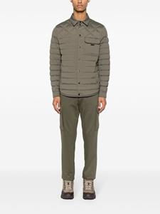 Moncler high-waist tapered cargo trousers - Groen