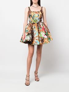 Philipp Plein Mini-jurk met bloemenprint - Geel