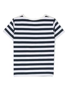 Versace Kids Nautical Medusa gestreept T-shirt - Wit