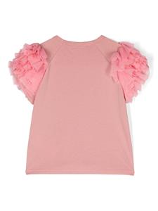 There Was One Kids T-shirt met sterpatch - Roze