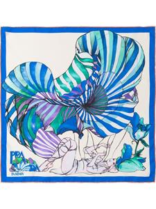 Prada Foulard met dessin - Blauw