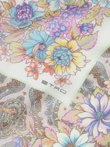 ETRO Zijden sjaal met bloemenprint - Beige