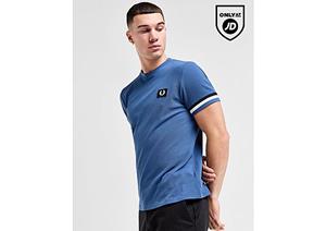Fred Perry Badge Pique T-Shirt - Blue- Heren