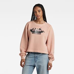 G-Star RAW Overdyed Merch Loose Sweater - Roze - Dames
