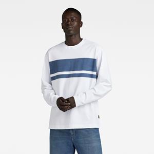 G-Star RAW Placed Stripe Boxy T-Shirt - Wit - Heren