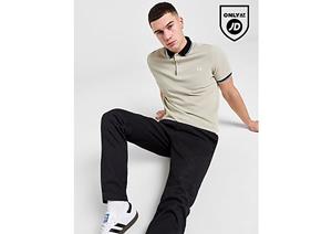 Fred Perry Contrast Collar Badge Polo Shirt - Brown- Heren