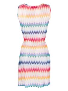 Missoni Mini-jurk met gedraaid detail en zigzag patroon - Blauw