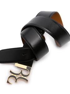 Billionaire logo-buckle leather belt - Zwart