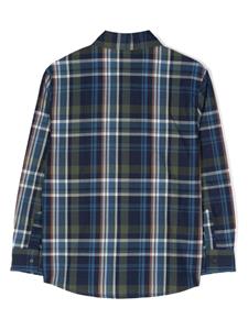 Aspesi Kids plaid cotton shirt - Blauw