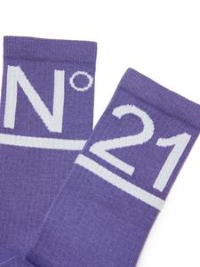 Nº21 Kids Intarsia sokken - Paars