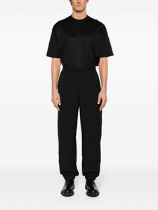 Emporio Armani high-waisted tapered trousers - Zwart