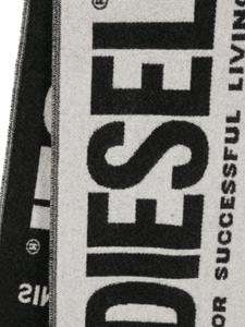 Diesel S-Bisc logo-jacquard scarf - Grijs