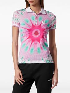 Plein Sport Poloshirt met tie-dye print - Roze