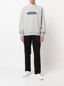 A.P.C. Sweater met logoprint - Grijs