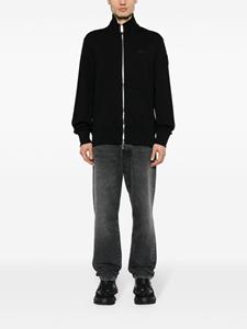 Moncler logo-print zip-up sweatshirt - Zwart