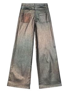Alberta Ferretti Jeans met metallic-effect - Groen