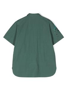 Moschino Kids Katoenen shirt met logoprint - Groen