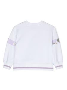 Monnalisa Sweater met bloemenprint - Wit