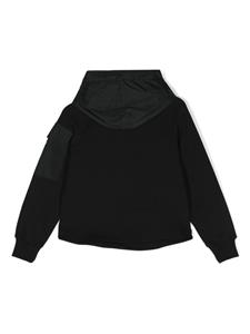 MSGM Kids drawstring-hem cotton hoodie - Zwart