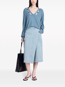 Proenza Schouler White Label Iris denim midi-rok - Blauw