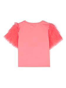 TWINSET Kids T-shirt met ruches - Roze