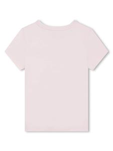 Lanvin Enfant Katoenen T-shirt met logoprint - Roze