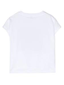 Il Gufo floral-appliqué cotton T-shirt - Wit