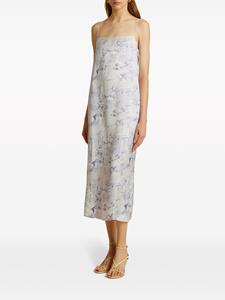 KHAITE Midi-jurk met print - Wit